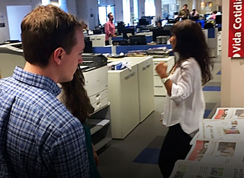 Newsroom in Argentina. 