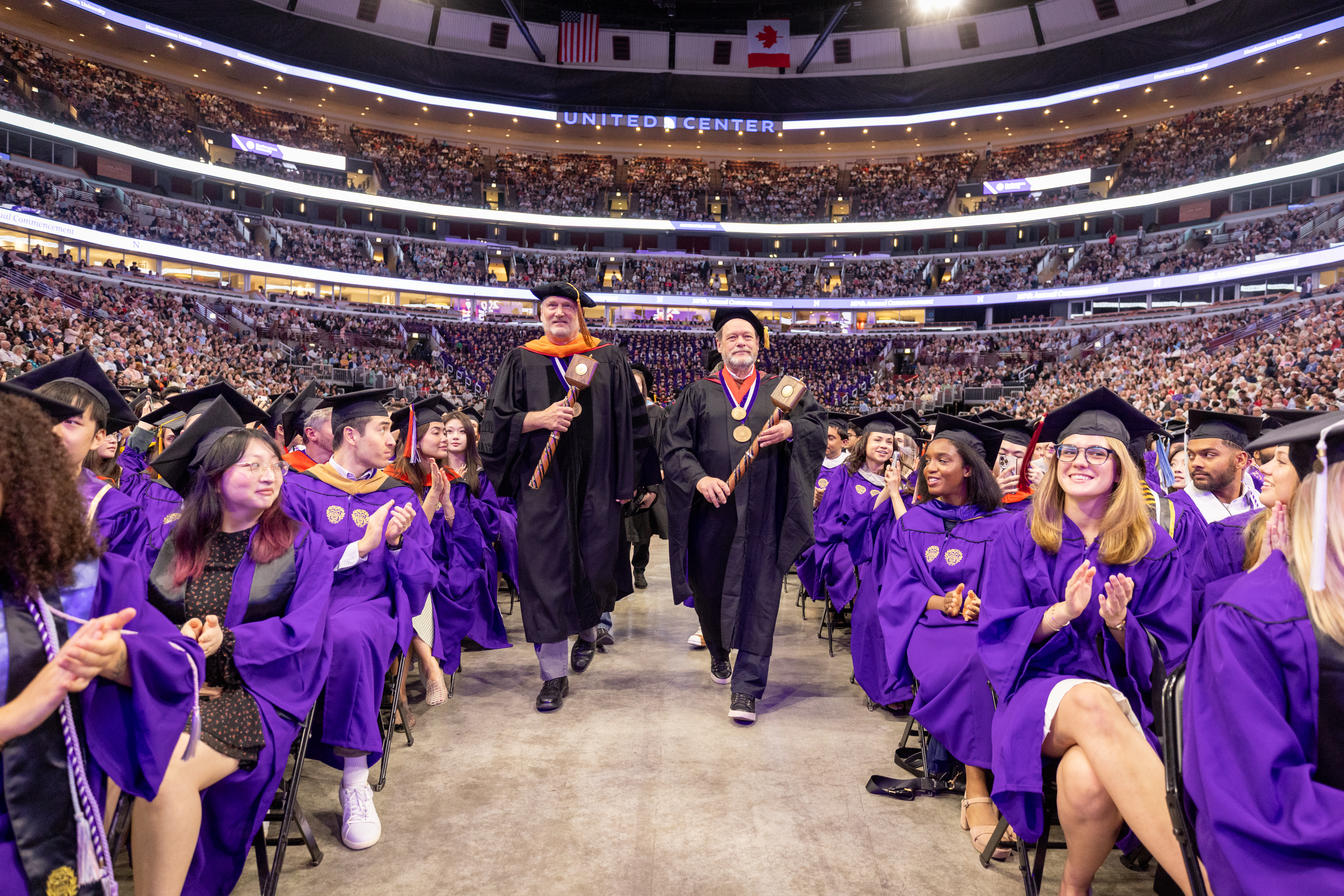 faculty walking during processions