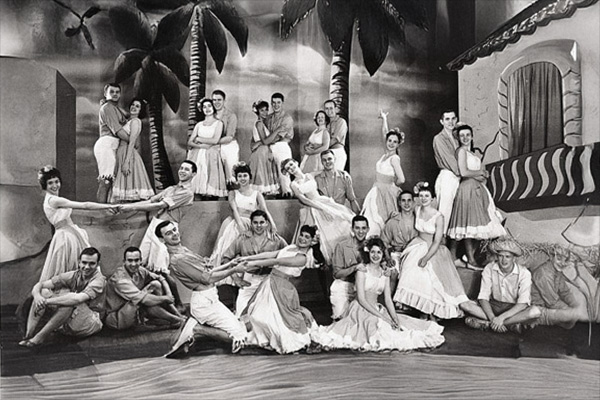 students posing in their dance costumes