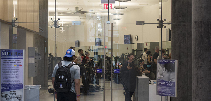 Picture of the lobby to the Henry Crown Sports Pavilion