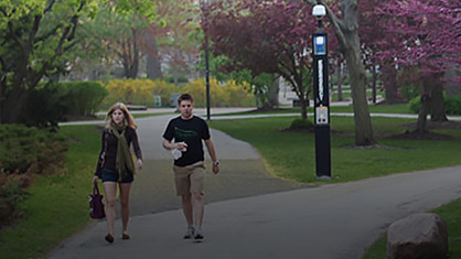 emergency call box on campus