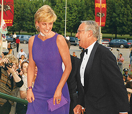 A photo of Princess Diana and then-Northwestern President Henry Bienen