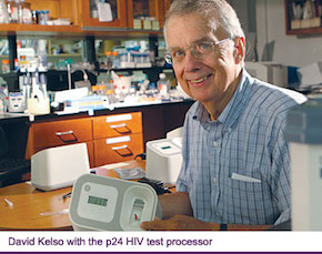 David Kelso with the p24 HIV test processor