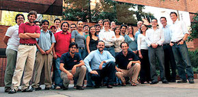 A Kellogg team, including Brad Rager '08 (standing, second from right), traveled to Chile to meet with a client during Global Lab.