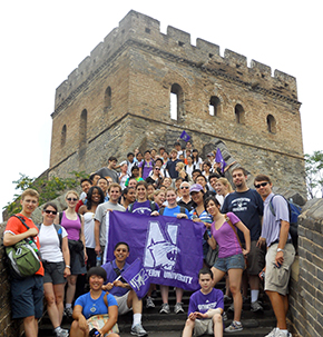 Group of people at Great Wall of China