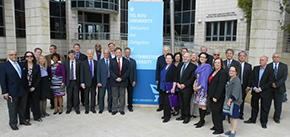 group photo of Northwestern and Tel Aviv University Leadership