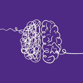 abstract design of two connected brains