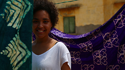 Northwestern student Faith Irvine in Ghana in 2018