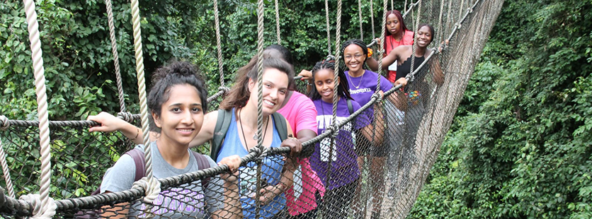 Students in Kakum National Park, a popular excursion - Photo by Inaara GangjiGhana_Summer 2019