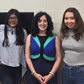 Debbie Kaltman poses with colleagues at the University of Minnesota 