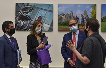 Picture of Argentine Ambassador, Consul and Deputy Consul General of Argentina in Chicago, and Vice President for International Relations at Northwestern