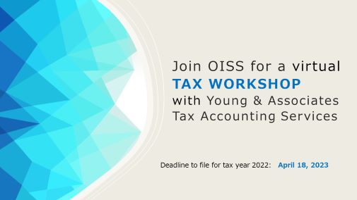 OISS tax workshop poster