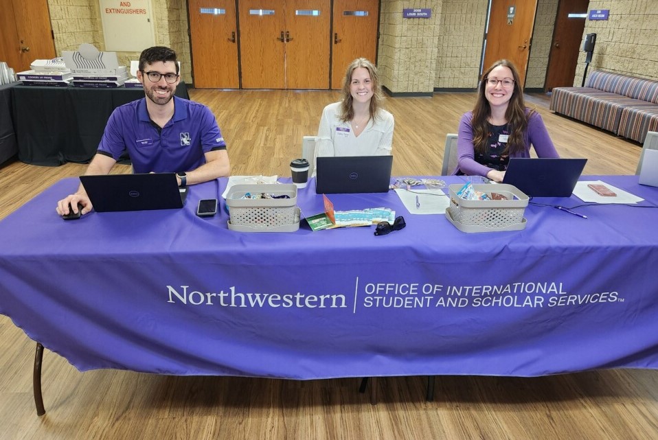 OISS staff at orientation desk