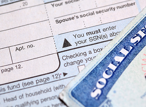 social security card and form