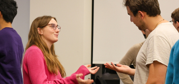 A group of students poses for a photo
