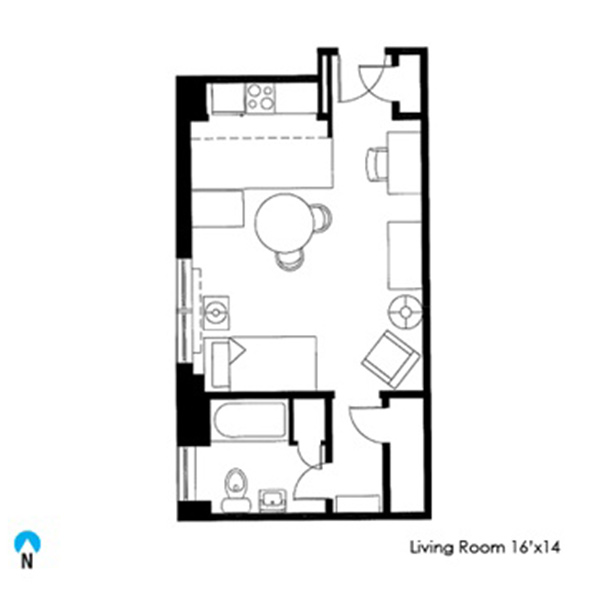 McManus efficiency studio floor plan 3