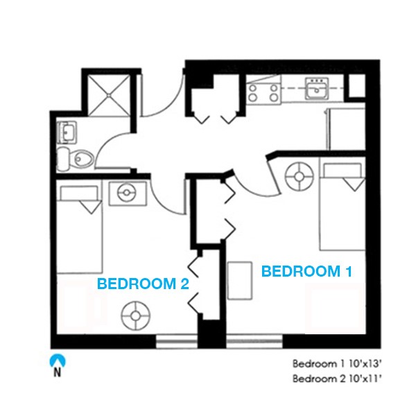 Engelhart twin studio layout