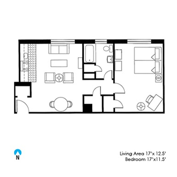 McManus one bedroom floor plan 3 (E2)