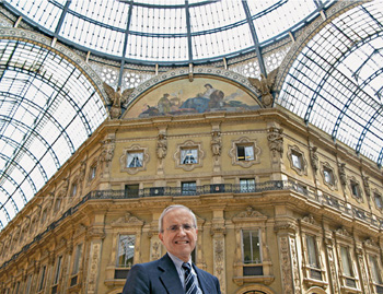 Dan Peterson at the Galleria Vittorio Emanuele