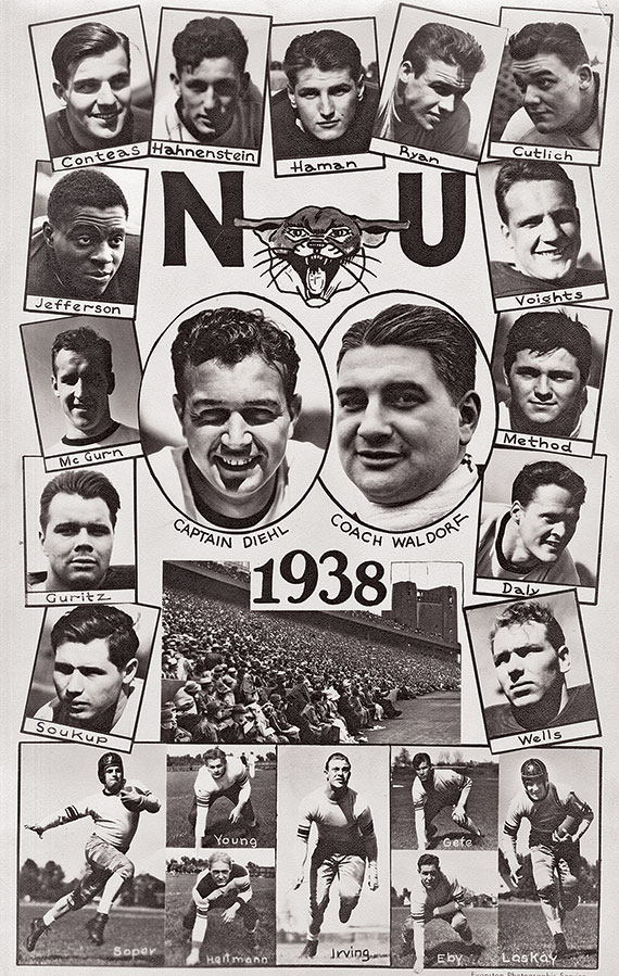1938 Northwestern football poster
