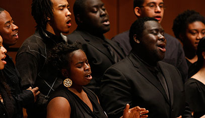 Student choir on MLK Day