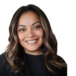 woman with brown hair smiling