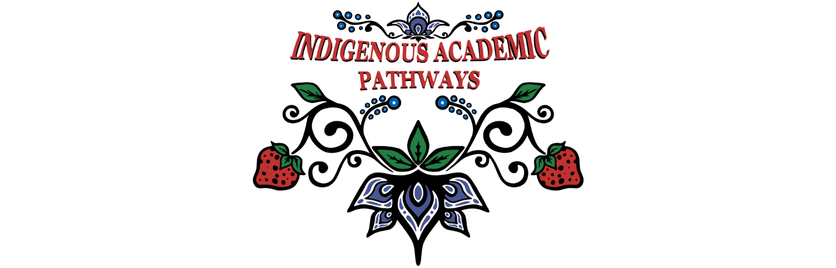 floral design that says indigenous academic pathways