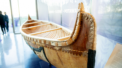 Photo of Wiigwaasi-Jiimaan in Segal Visitor Center