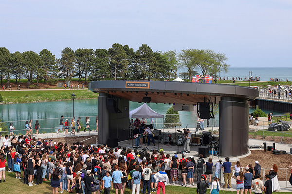 Music pavilion on campus