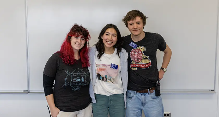 three student employees