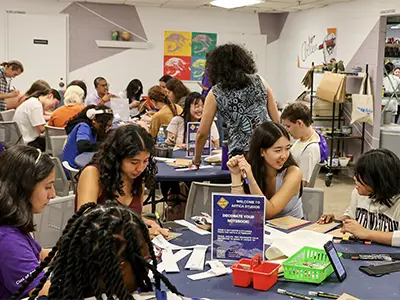 groups of students working and having fun