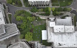 Kahn plaza drone view