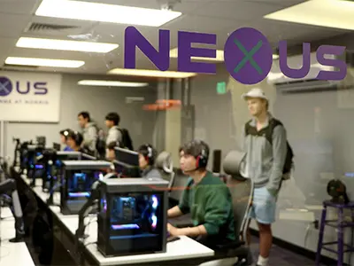 students in the lab