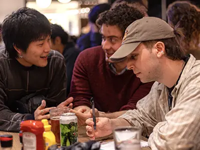 students at the trivia night