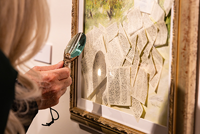 guest looking at artwork