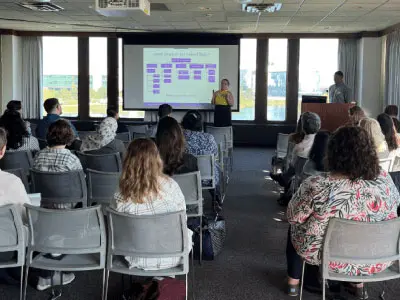 People watching a presentation