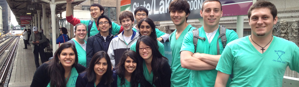 Students at State/Lake Blue Line Station