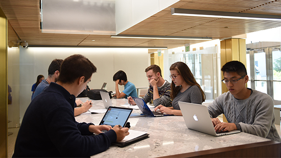 students studying