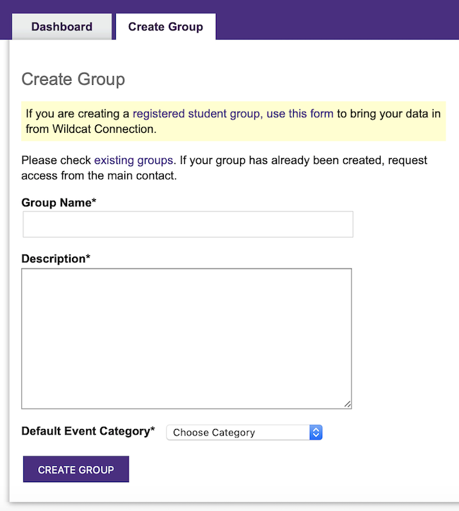 create group dialog