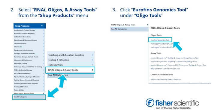 Sample figure presenting direction on how to use the catalog dropdown.
