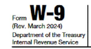 New W-9 Form text