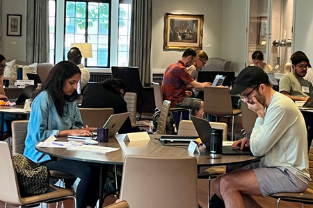 people working at computers