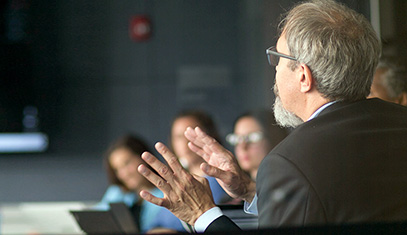 group meeting around conference table