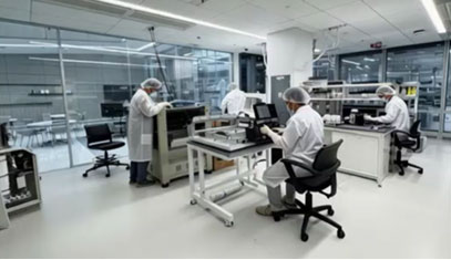 photo of folks in a cleanroom