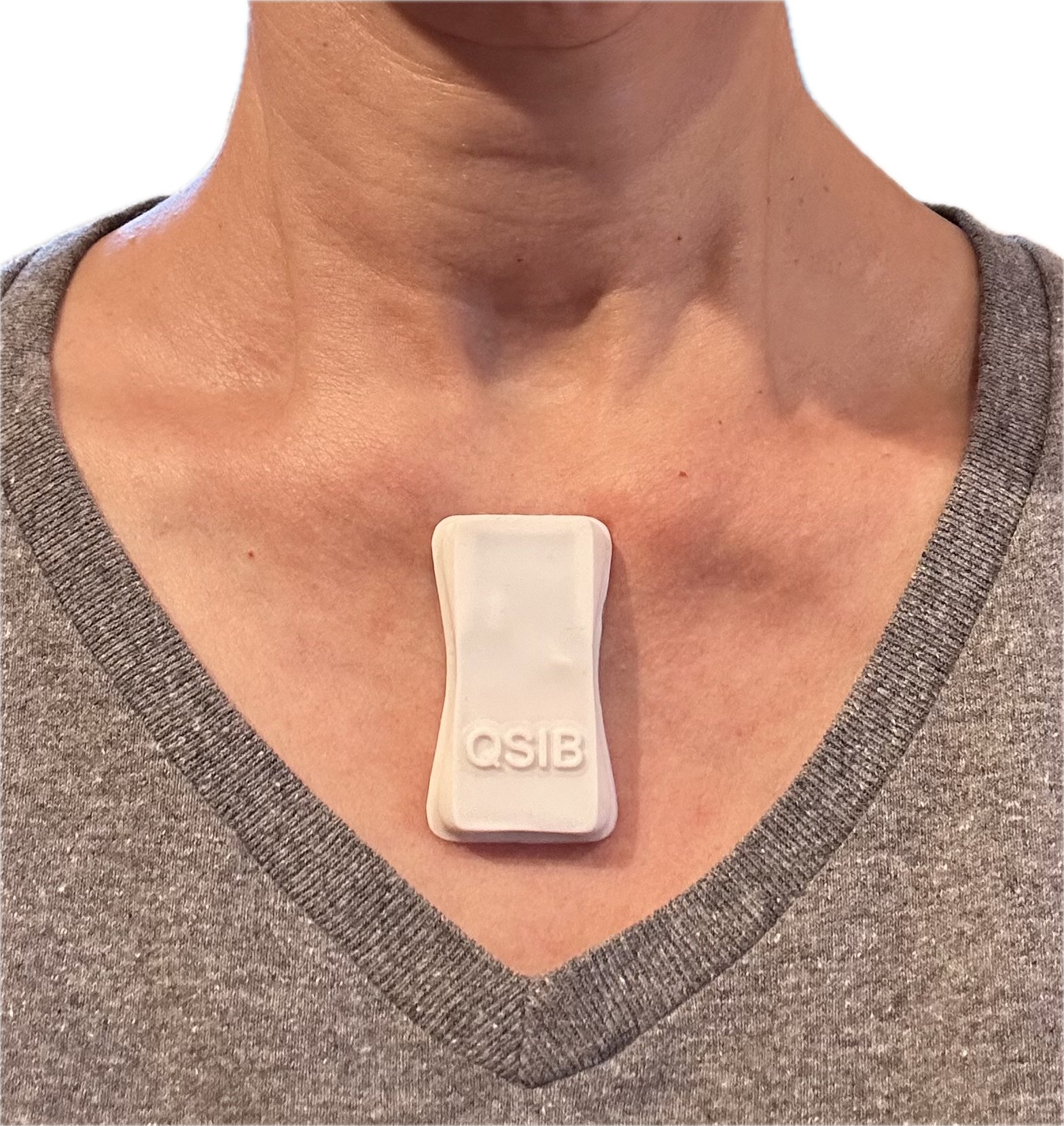 Chest/throat image with sensor