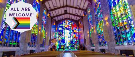 Alice Millar Chapel with congregation