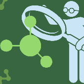 illustrated person with magnifying glass