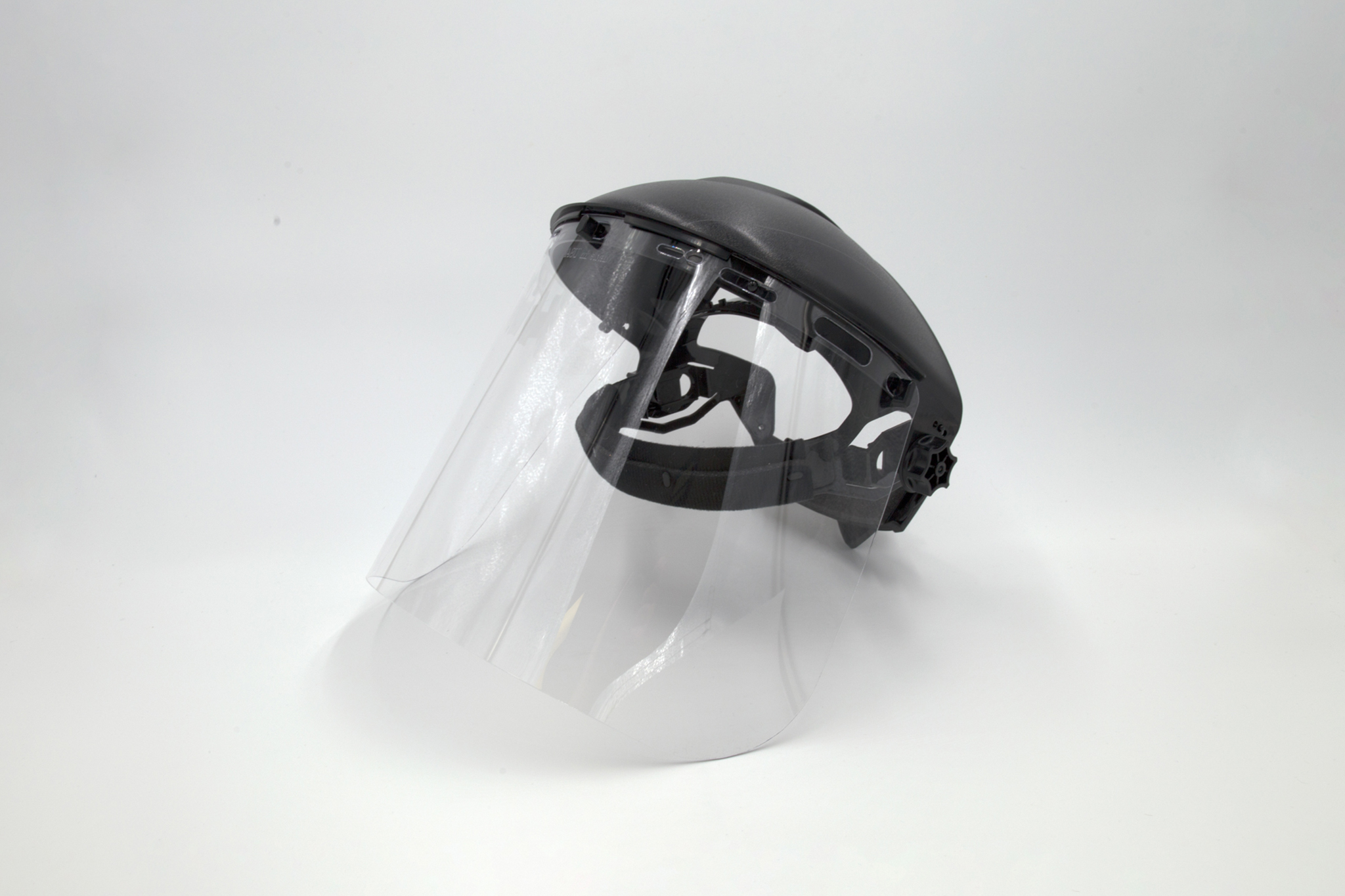 Clear plastic face shield