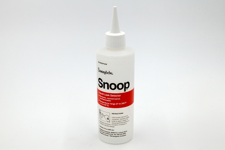 White squirt bottle of Snoop