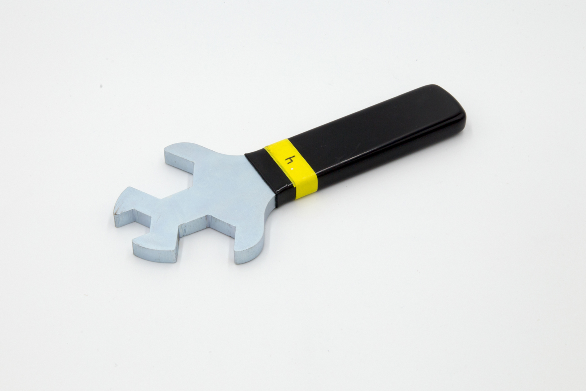 Black and silver universal wrench